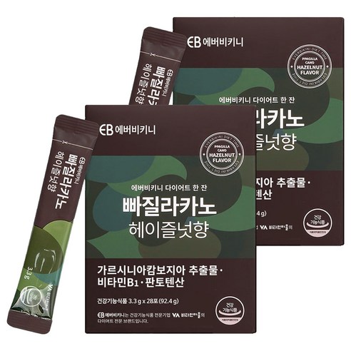 에버비키니 빠질라카노 헤이즐넛향 가르시니아 다이어트 커피, 92.4g, 2개