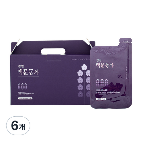 경방신약 맥문동차, 75ml, 6개