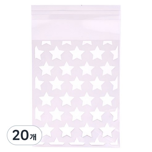 올하이 포카 포장 용품 스타 포토카드 스티커 슬리브 포장봉투 8 x 13 cm, 20개, 스타화이트