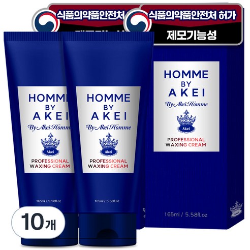아케이 옴므 프로페셔널 올인원 제모 왁싱크림 팔다리용, 165ml, 10개