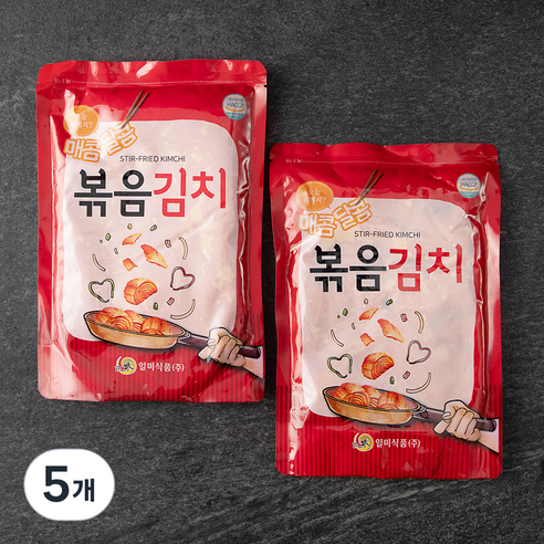 일미식품 매콤달콤 미니 볶음김치, 1kg, 5개