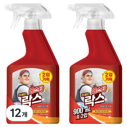 홈스타 착 붙는 락스 스프레이, 900ml, 12개