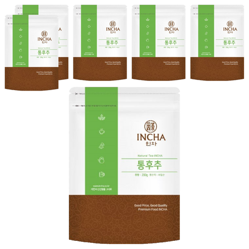인차 통후추 흑후추, 200g, 6개