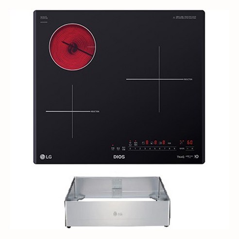 LG전자 DIOS 하이브리드 전기레인지 3구 + 프리스탠딩 15cm 세트, BEY3MPSTA