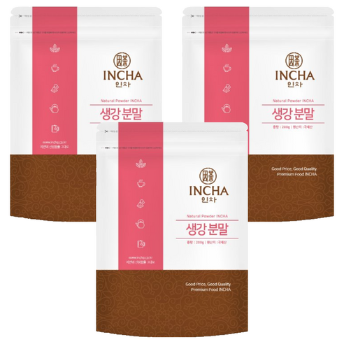 인차 생강분말, 200g, 3개
