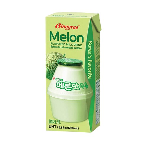 Binggrae 牛奶 哈密瓜 牛乳 調味乳 保久乳 韓國
