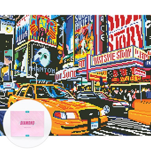 디클레어 액자 캔버스형 보석십자수 DIY 키트 40 x 50 cm, 1세트, 타임스퀘어