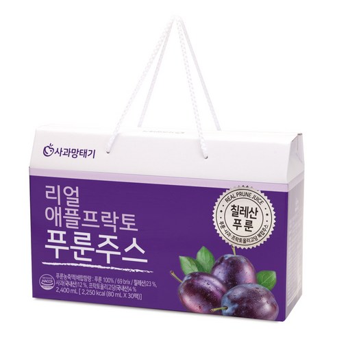 행복한농장 리얼애플프락토 푸룬주스 30p, 80ml, 30개