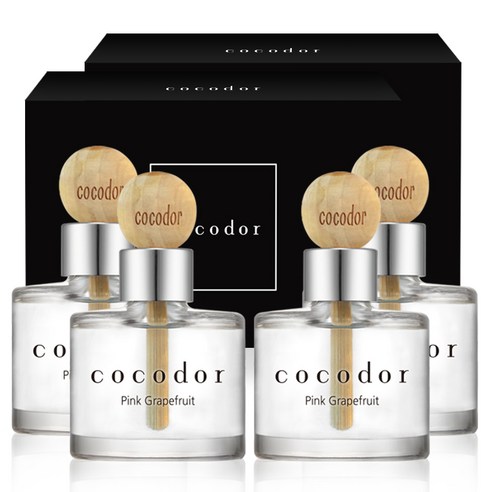 코코도르 우드볼 차량용디퓨저 50ml 2개입, 핑크그레이프프룻, 2세트