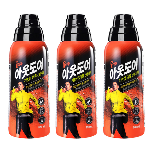 울샴푸 아웃도어 기능성의류 전용세제 본품, 3개, 800ml
