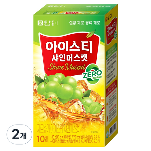 담터 제로슈가 아이스티 샤인머스캣, 13g, 10개입, 2개