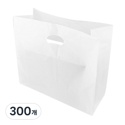 베스트팩 HD 무지 비닐 쇼핑백 소 23 x 12 x 35 cm, 화이트, 300개