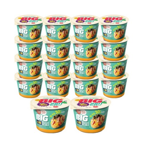 햇반 BIG 컵반 스팸마요덮밥, 307g, 18개