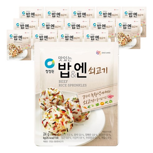 청정원 맛있는밥&엔 쇠고기, 24g, 15개