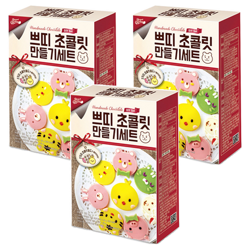 브레드가든 홈베이킹 쁘띠 초콜릿 만들기 세트, 단품, 3세트