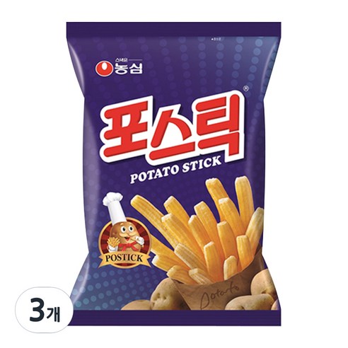 농심 포스틱 과자, 84g, 3개