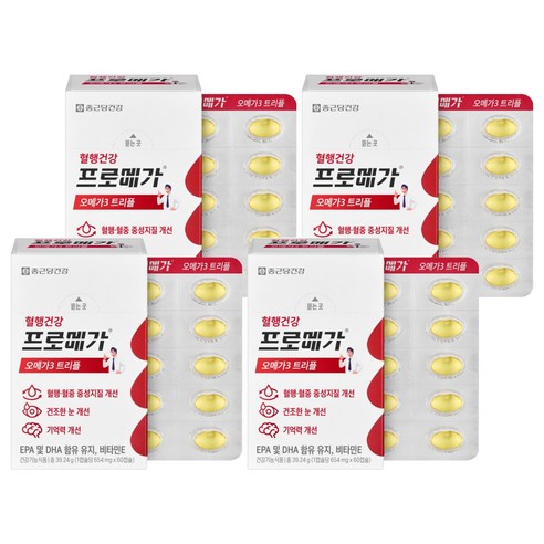 프로메가 오메가3 트리플 39.24g, 60정, 4개