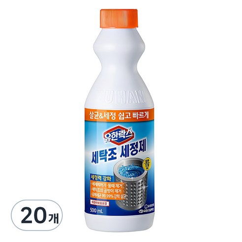 유한락스 세탁조 세정제, 500ml, 20개