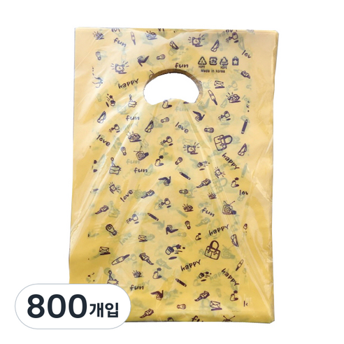 팩스타 펀칭 비닐봉투 P16 16 x 23 cm, 노랑, 800개입