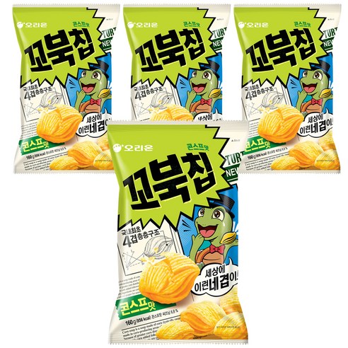 오리온 꼬북칩 콘스프맛, 160g, 4개