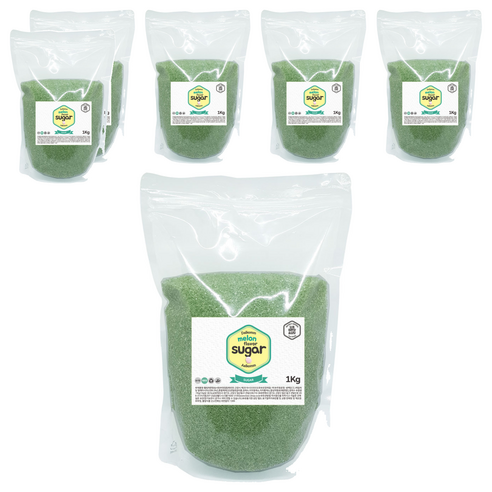 웰빙 솜사탕 설탕 메론향, 1kg, 6개
