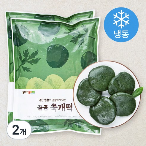 곰곰 쑥개떡 (냉동), 60g, 10개입, 2개