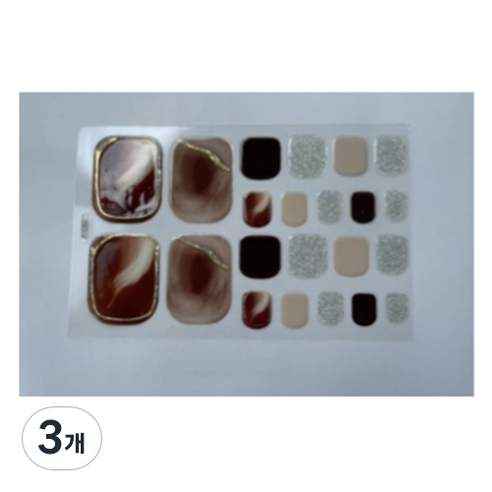 블루코지 패디팁 스티커 발꾸미기, 3개, Type 21