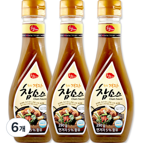 참 겨자 참소스, 290g, 6개