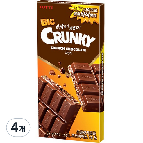 롯데제과 빅크런키, 82g, 4개