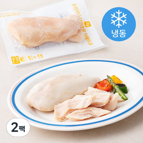 오쿡 오리지날 닭가슴살 스테이크 (냉동), 200g, 2팩