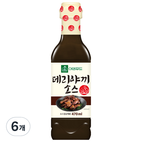 이엔푸드 데리야끼 소스, 470ml, 6개