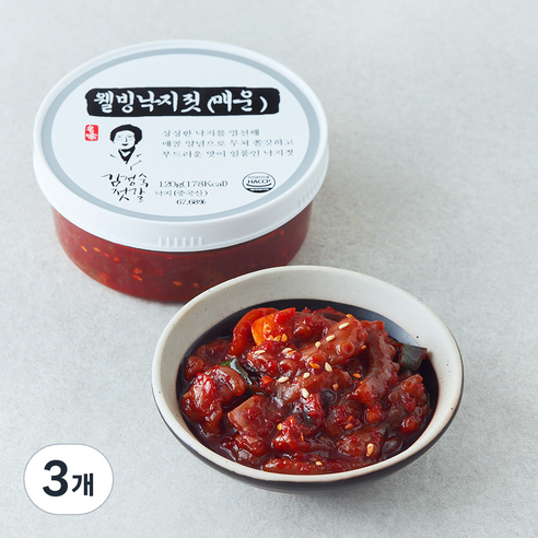 동광 김정숙 젓갈 웰빙낙지젓 매운, 120g, 3개