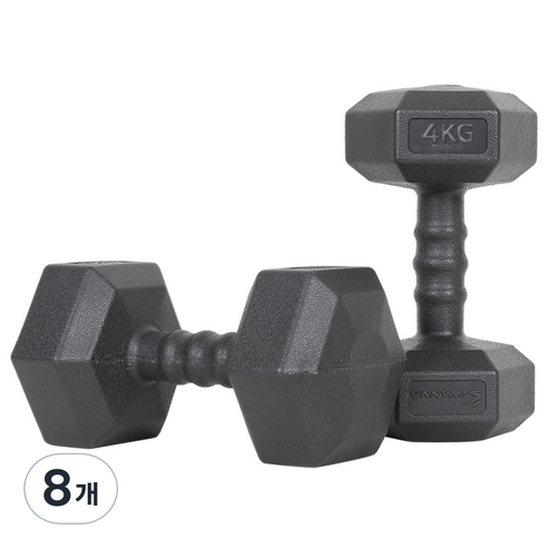 아이워너 맨즈 육각 아령, 4kg, 8개