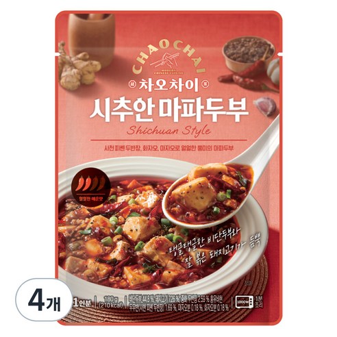 차오차이 시추안 마파두부, 180g, 4개