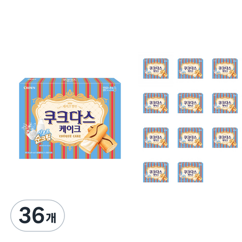쿠크다스 케이크, 154g, 36개
