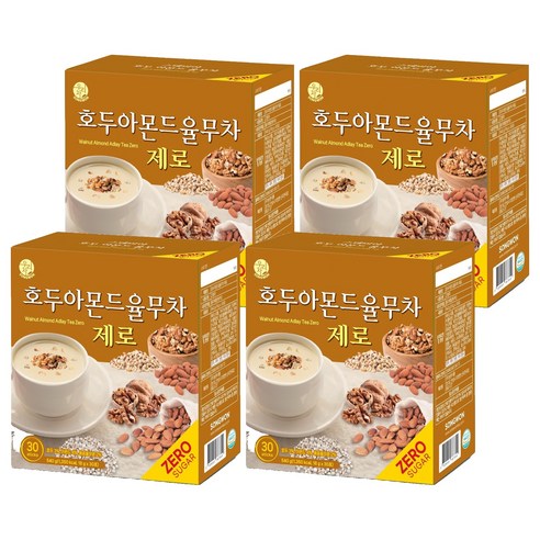 우리차 송원식품 호두아몬드 율무차 제로, 18g, 30개입, 4개