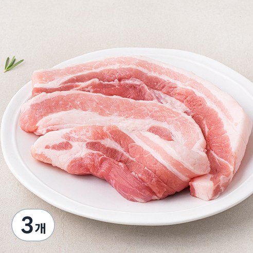 한돈 삼겹살 구이용 (냉장), 400g, 3개