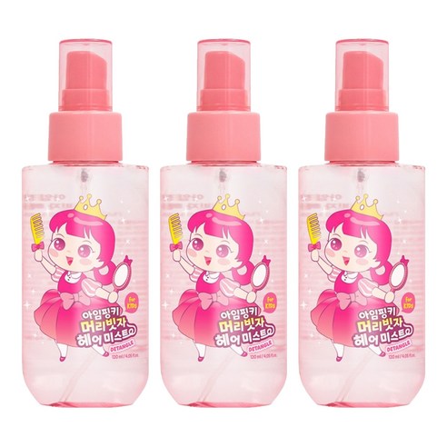 핑크공주 아임핑키 머리빗자 헤어미스트, 120ml, 3개