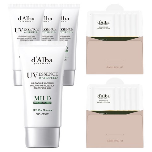 달바 워터풀 마일드 선크림 SPF50+ PA++++ 50ml 2p + 샘플 키트 15ml 세트, 2개
