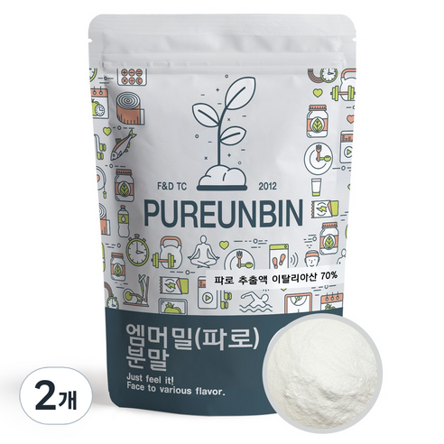 푸른빈 파로 엠머밀 분말 가루, 2개, 300g