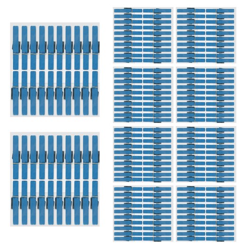 유니아트 1000 나무집게 소 (2.5cm) 18p, 파랑, 10개입