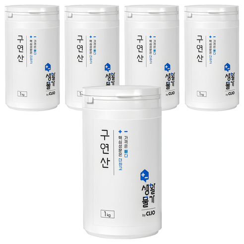 크리오 생활물가 구연산 다목적 세정, 1kg, 5개