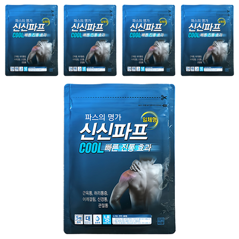신신파스 신신파프 COOL 파스, 5개입, 5개