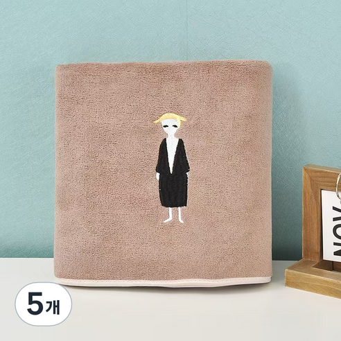 원이네 아트폴 바스타월 350g, 브라운, 5개