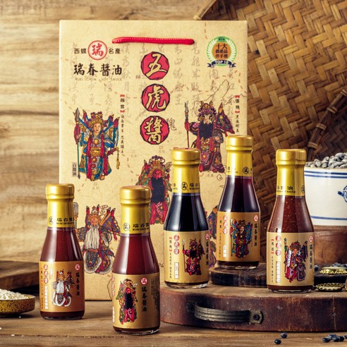 醬油膏 RUEI CHUN SOY SAUCE 瑞春醬油 五虎醬禮盒 醬油 調味醬 醬料 沾醬 拌醬 RUEI CHUN SOY SAUCE 瑞春醬油