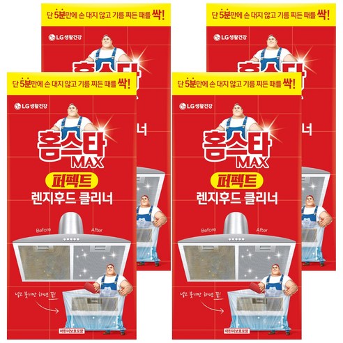 홈스타 맥스 퍼펙트 렌지후드 클리너, 450ml, 4개
