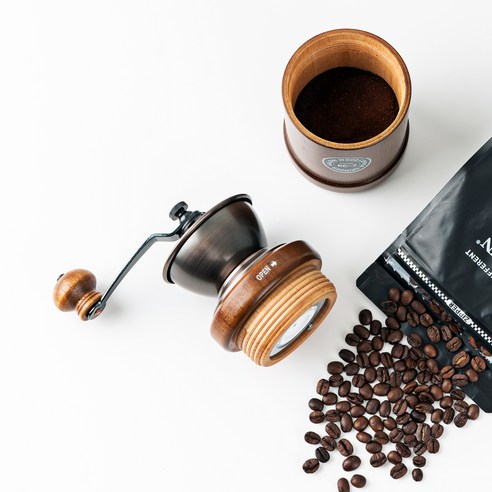 칼딘 원목 세라믹 핸드밀 KC-7: 커피 애호가를 위한 극상의 분쇄 경험