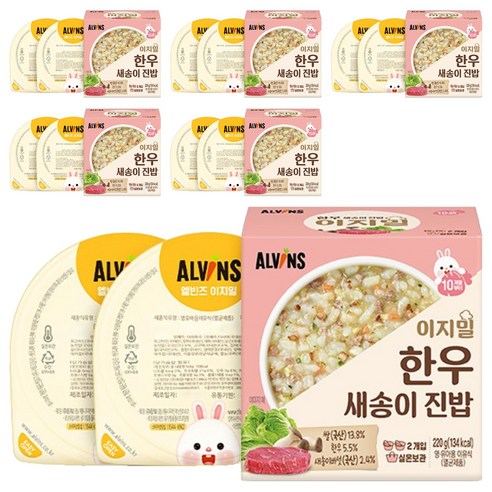 엘빈즈 이지밀 한우새송이진밥 실온이유식, 한우 새송이 진밥, 110g, 12개