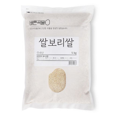 바른곡물 국산 쌀보리쌀, 5kg, 1개