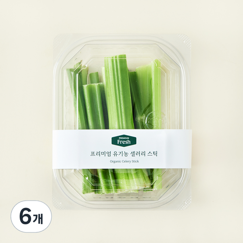 프리미엄 유기농 셀러리 스틱, 200g, 6개